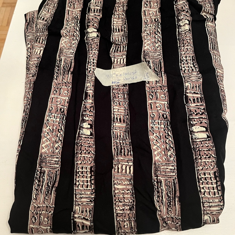 Unique Black and Beige Patterned Fabric